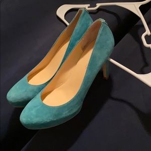 Turquoise Platform Pumps